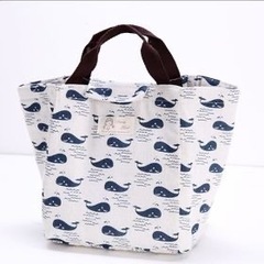 新品✨保冷温 ハンドバッグ ランチバッグ バッグ 北欧風のかわい...
