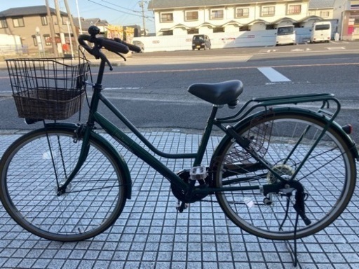 【26インチ自転車】美品❗️6段変速、LEDオートライト付　チェーン新品❗️若林自転車　浜大津店　SALE中❗️