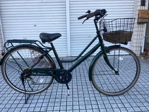 【26インチ自転車】美品❗️6段変速、LEDオートライト付　チェーン新品❗️若林自転車　浜大津店　SALE中❗️