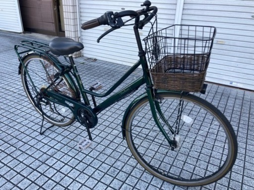 【26インチ自転車】美品❗️6段変速、LEDオートライト付　チェーン新品❗️若林自転車　浜大津店　SALE中❗️
