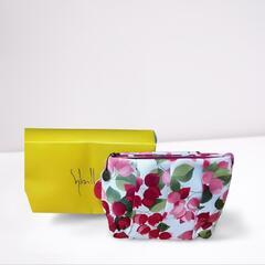 🌸【新品】ピンク&ホワイト花柄コスメポーチ かわいい黄色ボックス付き🌸