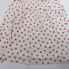 【値下げ】MIKI HOUSE ミキハウス 長袖 カットソー トップス 長袖Tシャツ 小花柄 総柄 白 120cm(110 115 125) ■管理番号L27795SSS240228-50の画像
