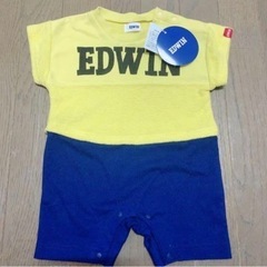 【未使用】バースデー　EDWIN ロンパース　80㎝🩵
