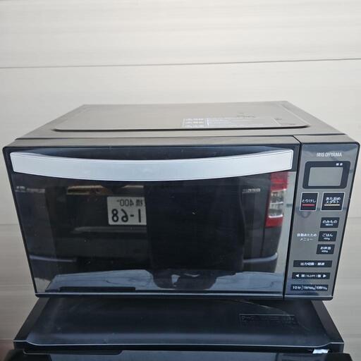 ★2022年製★アイリスオーヤマ 電子レンジ　動作確認済み　IRIS OHYAMA　MO-FM1804-B　フラット庫内　ヘルツフリー