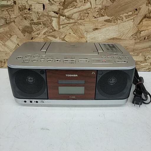 TOSHIBA　東芝　CDラジカセ　木目調　TY-CDK9 ※2400010336294