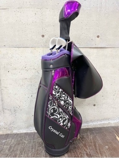 リンクス クリスタルキャット キャディバッグ クラブ3本セット ゴルフバッグ 練習用 打ちっ放し スポーツ用品