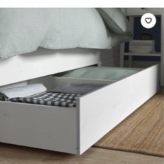 収納付きシングルベッド、マットレス付きの画像