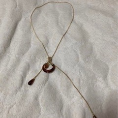 べっこう風3Wayペンダント　Ｙ字型　ロングネックレス:ネックレス:アクセサリー:新品の画像