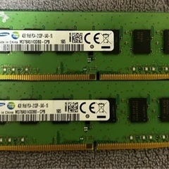 DDR4   ４㎇　２枚　合計８㎇