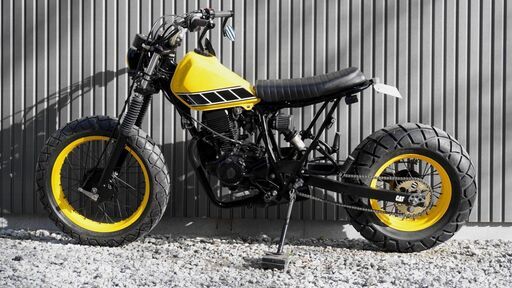 TW200　カスタム スクランブラー インターカラー　神戸市北区から！　動画画像あり!　現車確認歓迎！　　カフェレーサー クラブマン