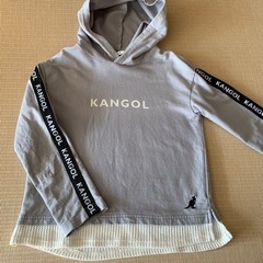 美品KANGOL薄手パーカー130男の子女の子スウェットカットソー120の画像