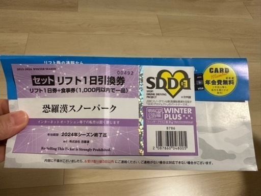 恐羅漢スノーパーク 平日1日リフト券 3枚 恐羅漢スノーパーク 平日1日リフト券 3枚