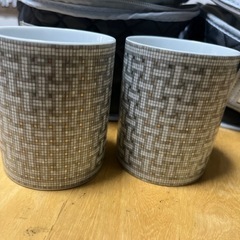 美品　HERMES エルメス モザイクヴァンキャトル マグカップ プラチナの画像