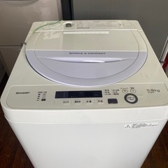 福岡市内配送設置無料　シャープ 全自動洗濯機 5.5kg バイオレット ES-GE5A-V