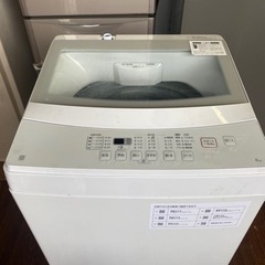 福岡市内配送設置無料　2021年式　ニトリ　NTR60 6kg全自動洗濯機(ホワイト)