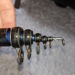 釣り竿とリールの画像