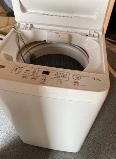 洗濯機 一人暮らしに　ヤマダ  YWMT45H1 昨年購入美品