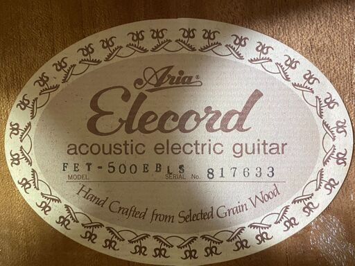 【糸島市内 配送無料】アコースティックギター Aria eiecord FET-500　48107-6-002