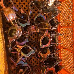 中古単管パイプ3m28本、マルサテンションクランプ10個、マルサ