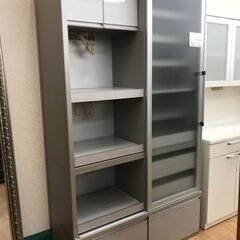 ★ジモティ割あり★ イースト 食器棚 グレー H208×W120...