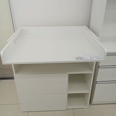 ★ジモティ割あり★ IKEA ベビー台 ホワイト H99.5×D79×W90 クリーニング済み HJ2356