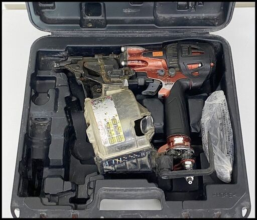 中古 マックス MAX エア釘打機 HN-65N3(D)-R マイスターレッド 赤 高圧 スーパーネイラ HN-65N3(D)
