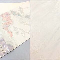 ss6097　袋帯　六通柄　ホワイト系　淡色　ピンク　水色　薄紫　キラキラ　ホロ　偏光　白系　和装　礼装　着物　帯　女性用　婦人用　正装　訪問着　可愛いの画像