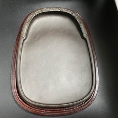 【骨董品】特選麻子　三辺花硯　楕円　8 吋の画像