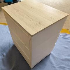 ほぼ新品/未使用 ニトリ 壁付きウッドトップ デコニー CV2 3段ホワイト チェスト 収納家具 チェスト 3段チェスト  衣類収納 下着収納の画像