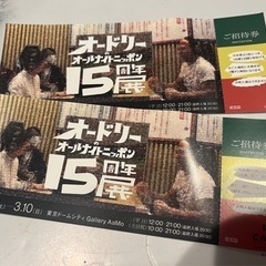オードリーのオールナイトニッポン15周年展　ペアチケットの画像