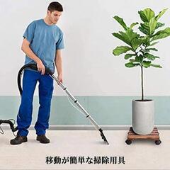 ♥️新品未使用♥️植木鉢台 フラワースタンド 鉢置き台 花台 キャスター付き 可動式 木製 四角 厚く 室内 屋外 おしゃれ ガーデニング 便利なトレー 鉢受プレート 移動便利の画像