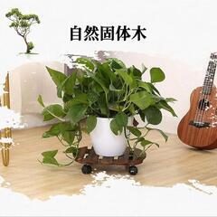 ♥️新品未使用♥️植木鉢台 フラワースタンド 鉢置き台 花台 キャスター付き 可動式 木製 四角 厚く 室内 屋外 おしゃれ ガーデニング 便利なトレー 鉢受プレート 移動便利の画像
