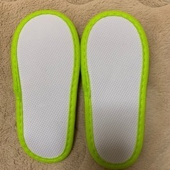 新品★スリッパ★使い捨てスリッパ★子供用★黄緑の画像