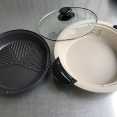 E207◇未使用品！象印◇あじまる◇直火可能土鍋風鍋◇遠赤焼肉プレート◇ハイパワー1300W◇1台2役◇2014年製◇EP-PL20E2-TAの画像