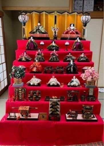 【高級雛人形】購入時80万　三喜作 七段飾り 15人飾り 7段