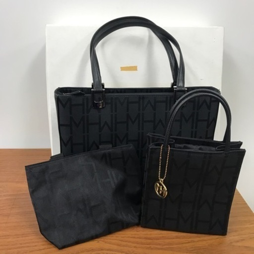 ロ2402-926 HANAE MORI フォーマルバッグ 3点セット 中古美品