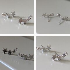 シルバースタースタッドピアス（新品）の画像