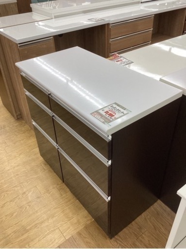 KB-86【新入荷　リサイクル品】キッチンカウンター　ブラウン×白