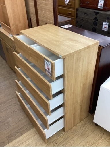 KB-88【新入荷　リサイクル品】ニトリ　フォウ80  ハイチェストナチュラル