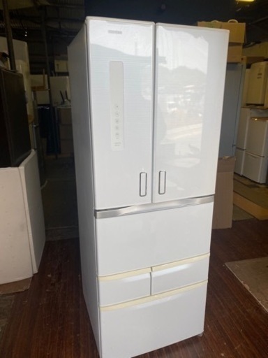 北九州市内配送無料　保証付き　東芝 TOSHIBA GR-G51FX(WS) [VEGETA(ベジータ) 冷凍冷蔵庫 (510L・フレンチドア） 6ドア シェルホワイト]
