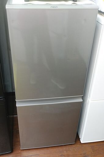 3か月間保証☆配達有り！15000円(税抜）AQUA 2ドア 冷蔵庫 126L 2021年製 シルバー
