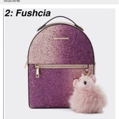 未使用品！【ALDO】大人気 グリッターリュック　ファーマスコッ...