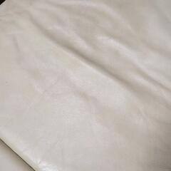 本革ソファー　アイボリー　ベージュ　3人掛け　ニトリ　NITORIの画像