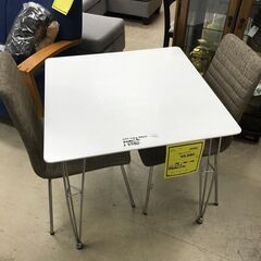 ニトリ クーボ2 ダイニングテーブルセット ダイニングテーブル3点セット ダイニング イス2脚 アンティーク 木製 北欧 おしゃれ クリーニング済 堺市 石津【ジャングルジャングルサカイ石津店】の画像