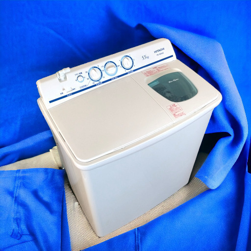 5.5kg 2層式 2022年製 洗濯機 脱水機 日立  手渡し歓迎!! R02035 1️⃣