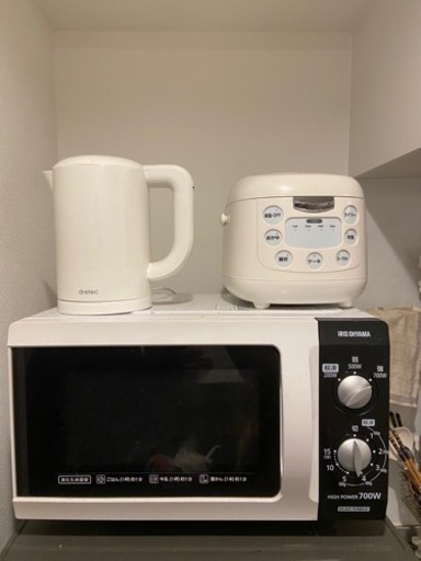 お値打ち！キッチン家電2点セット！炊飯器　電気ケトル 掃除機もあります