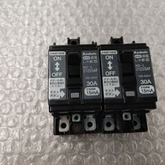 旭東電気 高速型漏電遮断器 2個セット　KD-L2123SAF 100-200V 50/60Hz 漏電ブレーカー 地絡保護専用　逆接続可能型　30Aの画像