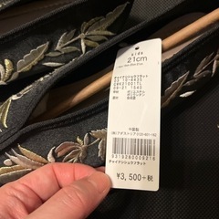 新品チャイナシューズ　3500円　黒　21センチルームシューズの画像