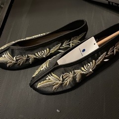新品チャイナシューズ　3500円　黒　21センチルームシューズの画像