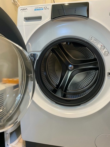 【取りに来ていただける方限定】ドラム式洗濯乾燥機(洗濯機/ドラム式洗濯機)　AQUA AQW-DX12M